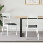 vidaXL Chaises de salle à manger 2 Pièces Blanc 43 x 54 x 89 cm
