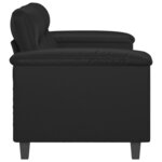 vidaXL Canapé à 2 places Noir 140 cm Similicuir