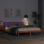 vidaXL Cadre de lit Marron cire 150 x 200 cm Bois massif en pin