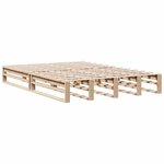 vidaXL Lit bibliothèque sans matelas 140x190 cm bois de pin massif