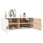 vidaXL Armoire murale Blanc 80x30x30 cm Bois de pin massif