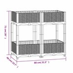 vidaXL Lit surélevé 80x40x71 cm Polypropylène
