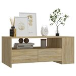 vidaXL Table basse chêne sonoma 102x55x42 cm bois d'ingénierie