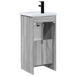 vidaXL Meuble de salle de bain avec évier Sonoma gris