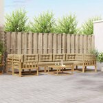 vidaXL Ensemble de canapés d'extérieur 6 Pièces Blanc et Beige