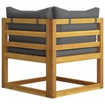 vidaXL Salon de jardin 12 Pièces avec coussin Bois d'acacia solide