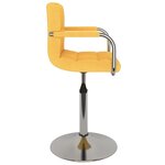 vidaXL Chaise de salle à manger Jaune Tissu