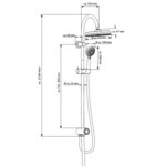 SCHÜTTE Ensemble de douche NIAGARA RAIN chrome