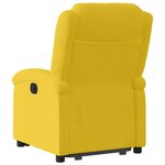 vidaXL Fauteuil inclinable Jaune Velours
