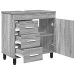 vidaXL Unité de vanité de salle de bain Sonoma gris 60 x 35 x 60 cm