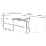 vidaXL Cadre de lit avec tiroirs blanc 100x200 cm