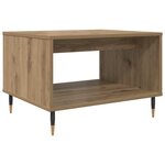 vidaXL Table basse chêne artisanal 60 x 50 x 40 cm Bois d'ingénierie