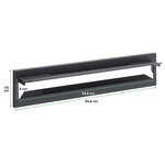 Entrée de boîte aux lettres en acier pour porte  mur  C-614  33 5 x 3 cm  Noir