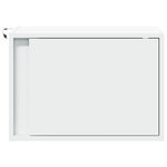 vidaXL Table de chevet murale avec lumières LED blanc