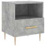 vidaXL Tables de chevet 2Pièces gris béton 40x35x47 5cm bois d’ingénierie