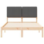 vidaXL Cadre de lit avec tête de lit rembourrée Gris foncé