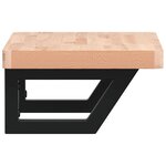 vidaXL Étagère de vasque murale acier et bois massif de hêtre