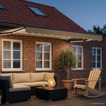vidaXL Store rétractable manuel avec LEDs 3 5 x 2 5 m