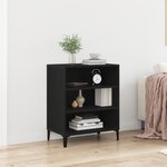 Buffet vidaXL noir en chêne 57x35x70 cm en bois reconstitué