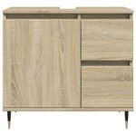 vidaXL Armoire lavabo de salle de bain chêne sonoma bois d'ingénierie