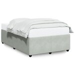 vidaXL Cadre de lit gris clair 120x190 cm velours