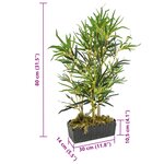 vidaXL Bambou artificiel 368 feuilles 80 cm vert