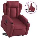 vidaXL Fauteuil inclinable rouge bordeaux tissu