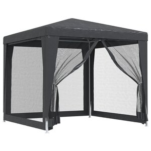 vidaXL Tente de fête 4 parois latérales en maille Anthracite 2.5x2.5 m
