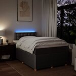 vidaXL Sommier à lattes de lit avec matelas Taupe 120x200 cm Tissu