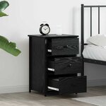 vidaXL Cabinet de Chevet avec tiroir Chêne noir 40 x 36 x 60 cm