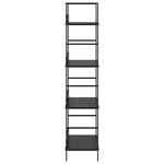 vidaXL Bibliothèque à 4 niveaux noir 60x27 6x124 5cm bois d'ingénierie