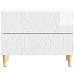 vidaXL Table de chevet Blanc brillant 62 x 34 5 x 48 cm