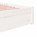 vidaXL Cadre de lit Blanc Bois massif 140x190 cm