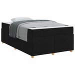 vidaXL Cadre de lit avec matelas Noir 120 x 200 cm tissu