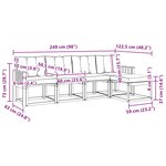 vidaXL Ensemble de canapés d'extérieur 5 Pièces Blanc et gris clair
