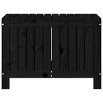 vidaXL Boîte de rangement de jardin Noir 76x42 5x54 cm Bois massif pin