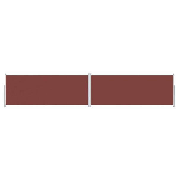 vidaXL Auvent latéral rétractable Marron 200x1000 cm