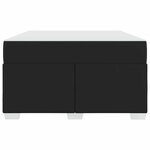 vidaXL Cadre de lit avec matelas Noir 120 x 200 cm tissu