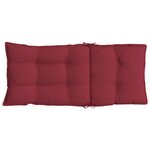 vidaXL Coussins de chaise à dossier haut lot de 6 rouge bordeaux