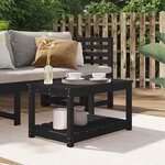 vidaXL Table de jardin noir 82 5x50 5x45 cm bois massif de pin