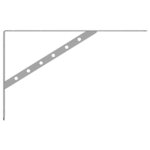 vidaXL Supports d'étagères 4 Pièces 40x2 5x25 cm argenté acier inoxydable