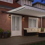 vidaXL Auvent Rétractable Blanc 500 ×300 cm tissu