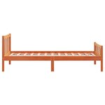 vidaXL Cadre de lit sans matelas cire marron 90x190 cm bois pin massif