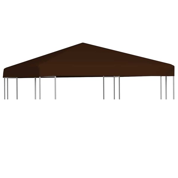 vidaXL Toile supérieure de gazebo 310 g/m² 3x3 m Marron