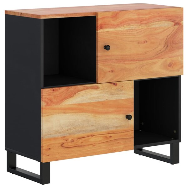 vidaXL Buffet avec 2 portes 80x33x75 cm bois massif d'acacia