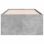 vidaXL Lit de jour avec tiroirs sans matelas gris béton 75x190 cm