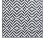 vidaXL Tapis d'extérieur ARAKIL Blanc et noir 120x180 cm PP