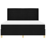 vidaXL Lit à ressorts avec matelas Noir 140 x 200 cm tissu