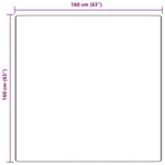 vidaXL Tapis Shaggy Anti-dérapant Gris 160 x 160 cm PP