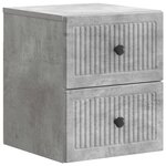 vidaXL Cabinet de chevet mural Gris béton 33 x 34 5 x 40 cm